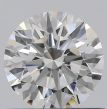 0.56 Carat Round F VVS2 EX GIA Natural Diamond