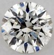 0.52 Carat Round H SI1 EX GIA Natural Diamond