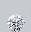 0.35 Carat Round H VVS1 EX VG GIA Natural Diamond