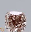 0.5 Carat Cushion Brilliant Fancy Orange Brown I1 - GD F GIA Natural Diamond