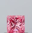 0.34 Carat Princess Fancy Light Red VVS2 - VG NONE Natural Diamond