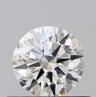 0.46 Carat Round F VVS2 EX VG GIA Natural Diamond