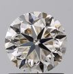 1.00 Carat Round K Faint Brown VS1 GD EX GIA Natural Diamond