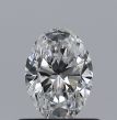 0.50 Carat Oval D VVS1 - EX VG GIA Natural Diamond