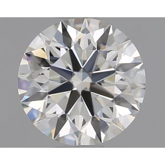 0.62 Carat Round H VVS2 EX IGI Natural Diamond