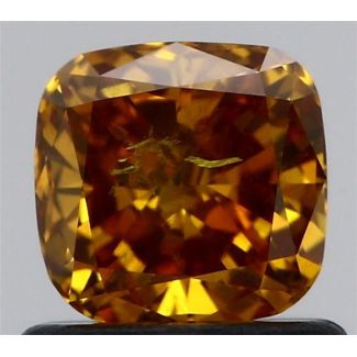 0.78 Carat Cushion Modified Fancy Brownish Orange I1 - VG GD GIA Natural Diamond