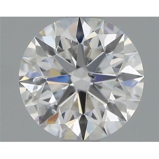 0.52 Carat Round D SI2 EX GIA Natural Diamond