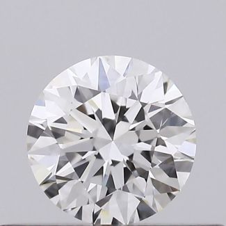 0.26 Carat Round G VVS2 EX GIA Natural Diamond