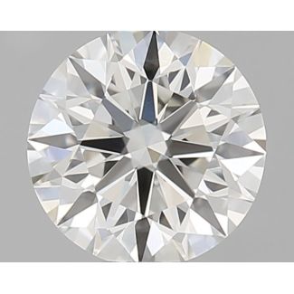 0.51 Carat Round H VVS2 EX GIA Natural Diamond