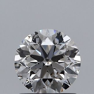 0.91 Carat Round D SI2 VG EX GIA Natural Diamond