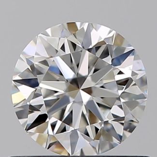 0.60 Carat Round F VS2 VG EX GIA Natural Diamond