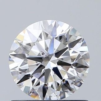 0.75 Carat Round F SI1 EX GIA Natural Diamond