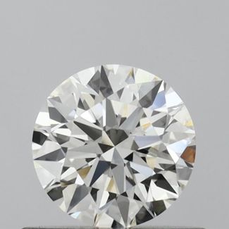 0.55 Carat Round H VVS2 EX IGI Natural Diamond