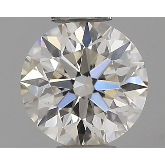 0.34 Carat Round H VVS1 EX IGI Natural Diamond