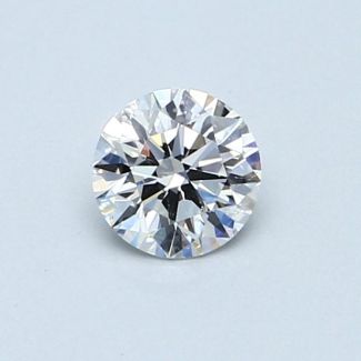 0.45 Carat Round D SI1 EX VG GIA Natural Diamond