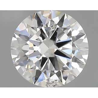 0.52 Carat Round G SI2 EX GIA Natural Diamond