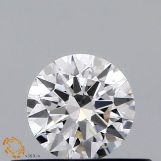 0.34 Carat Round F VVS1 EX GIA Natural Diamond