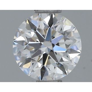 0.63 Carat Round D VVS2 EX GIA Natural Diamond