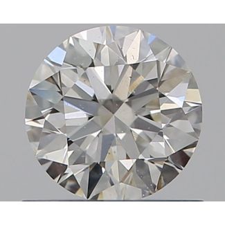 0.57 Carat Round H SI1 EX GIA Natural Diamond