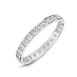 DiamondZee Platinum Full grain Round Brilliant Diamond set 2.5mm band