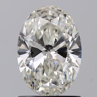 0.91 Carat Oval H SI1 - EX GIA Natural Diamond