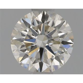 0.58 Carat Round H SI2 EX IGI Natural Diamond