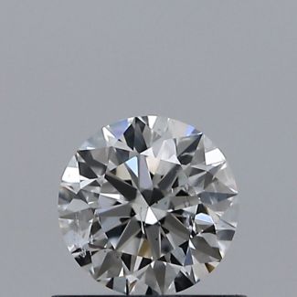 0.50 Carat Round F SI2 EX GIA Natural Diamond