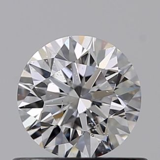 0.50 Carat Round D SI2 EX GIA Natural Diamond