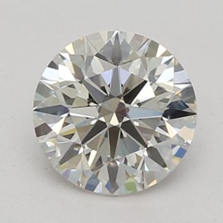 0.42 Carat Round I VVS2 EX GIA Natural Diamond