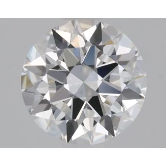 0.6 Carat Round D VVS2 EX GIA Natural Diamond