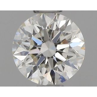 0.5 Carat Round H VVS2 EX IGI Natural Diamond