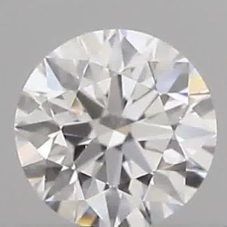 0.36 Carat Round D VVS2 EX GIA Natural Diamond