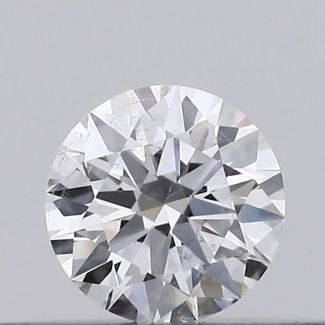 0.18 Carat Round D SI2 EX VG GIA Natural Diamond