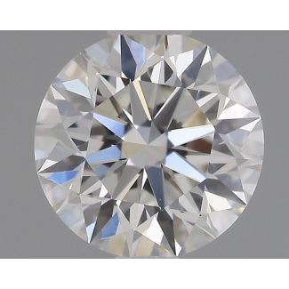 0.53 Carat Round F VVS2 EX GIA Natural Diamond