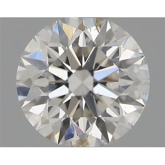 0.51 Carat Round H SI2 EX IGI Natural Diamond