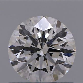 0.55 Carat Round H SI1 EX GIA Natural Diamond