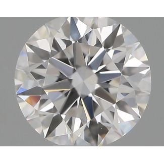 0.34 Carat Round D VVS2 EX GIA Natural Diamond