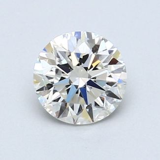 0.91 Carat Round H VVS2 VG EX GIA Natural Diamond