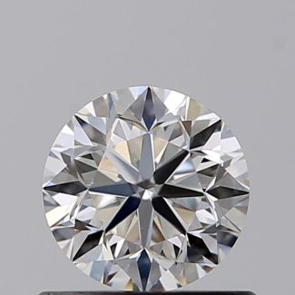 0.60 Carat Round F VS1 VG EX GIA Natural Diamond