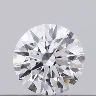 0.23 Carat Round D VVS2 EX GIA Natural Diamond