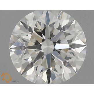 0.4 Carat Round H SI1 EX GIA Natural Diamond