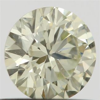 0.5 Carat Round Light Green SI1 EX IGI Natural Diamond