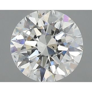 0.5 Carat Round F SI1 EX GIA Natural Diamond