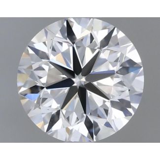 0.6 Carat Round F VVS2 VG EX GIA Natural Diamond