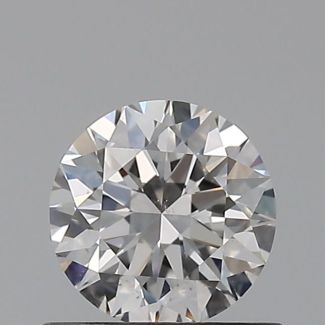 0.54 Carat Round F SI1 EX GIA Natural Diamond