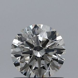 0.70 Carat Round H SI1 EX GIA Natural Diamond