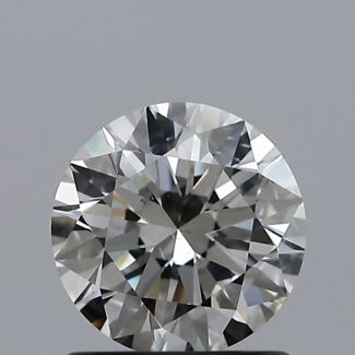 0.91 Carat Round H SI1 EX GIA Natural Diamond