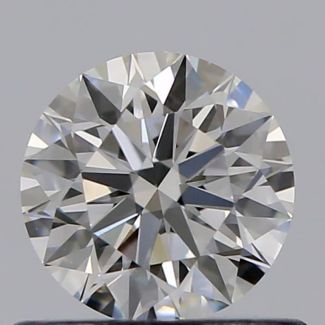 0.53 Carat Round H VVS1 EX GIA Natural Diamond