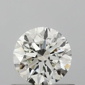 0.57 Carat Round H VVS2 EX IGI Natural Diamond