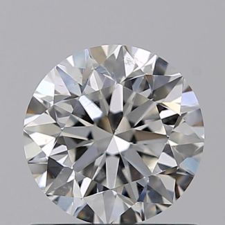 0.80 Carat Round F SI1 VG EX GIA Natural Diamond